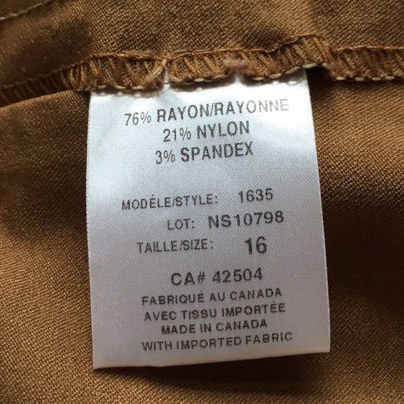 Lisette stretch pull-on tummy-tuck caramel brown - Picture 7 of 8